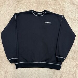 KillCrew Lux Outseam Crewneck Unisex 2XL Black White Heavyweight Gym Workout